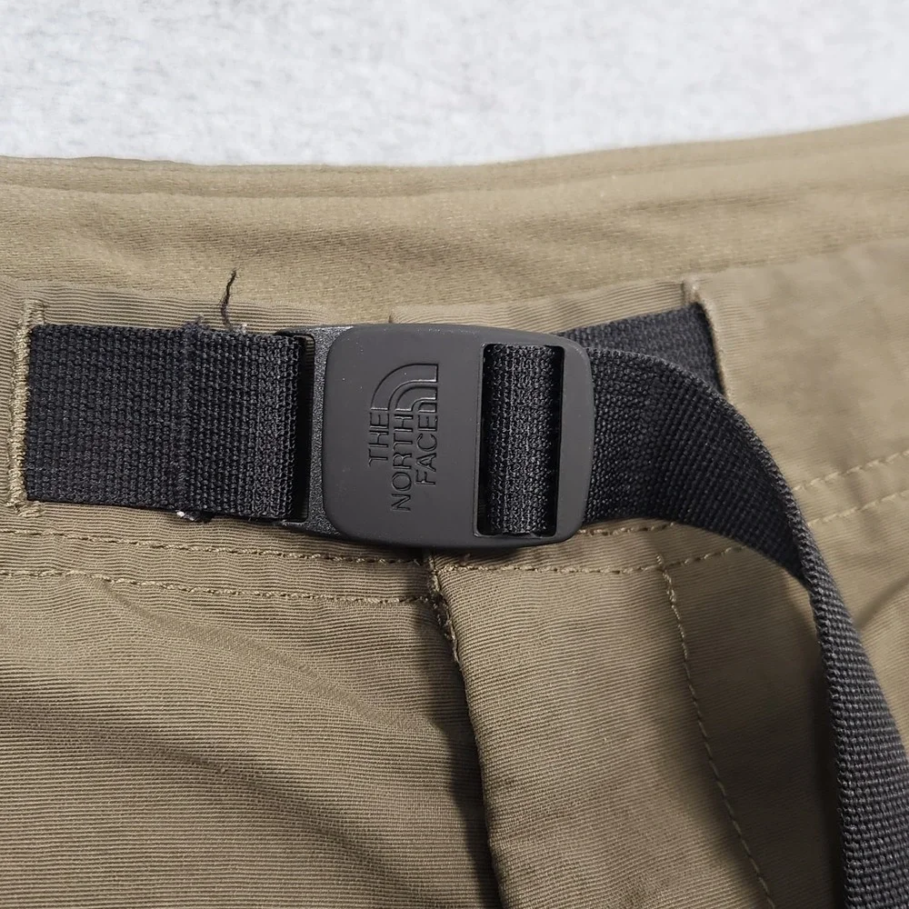 The North Face Shorts Mens 34 Green Belted Cargo Hiking Breathable Unlined
